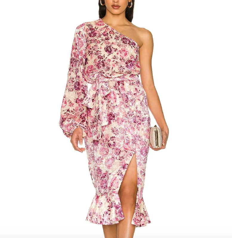 Women's Trendy Outfit Suki One Shoulder Dress In Off White Crimsonn