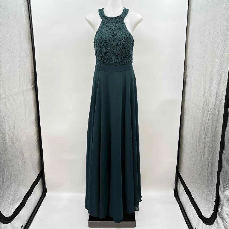 Women's Fashion Clothes Lulus Women's Size S Green Lace Gown/Evening Wear