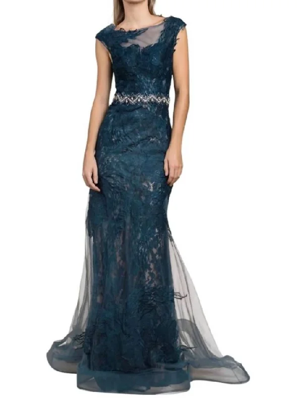 Women's Plus-Size Apparel Andrea & Leo Couture Novelty Theodora Lace Gown