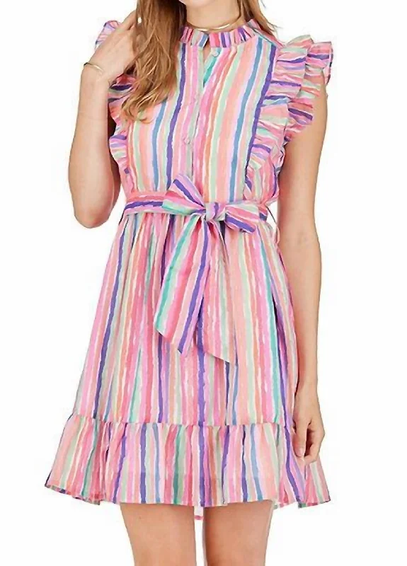Women's Classic Outfit Victoria Ruffle Dress In Multi