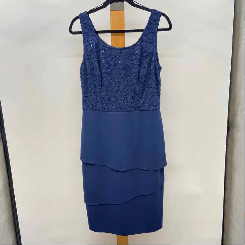 Women Wear Brands Alex Evenings Women's Size 10 Navy Lace Gown/Evening Wear