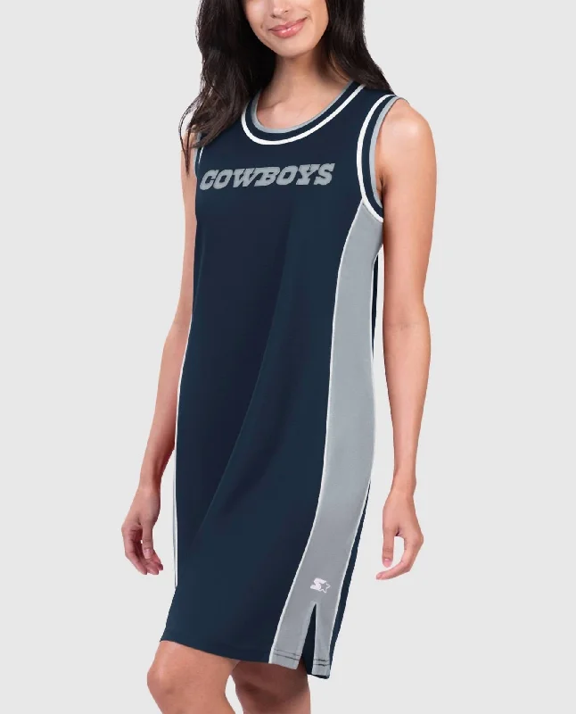 Affordable Women's Clothing Online Women's Dallas Cowboys Slam Dunk Tank Dress In Navy