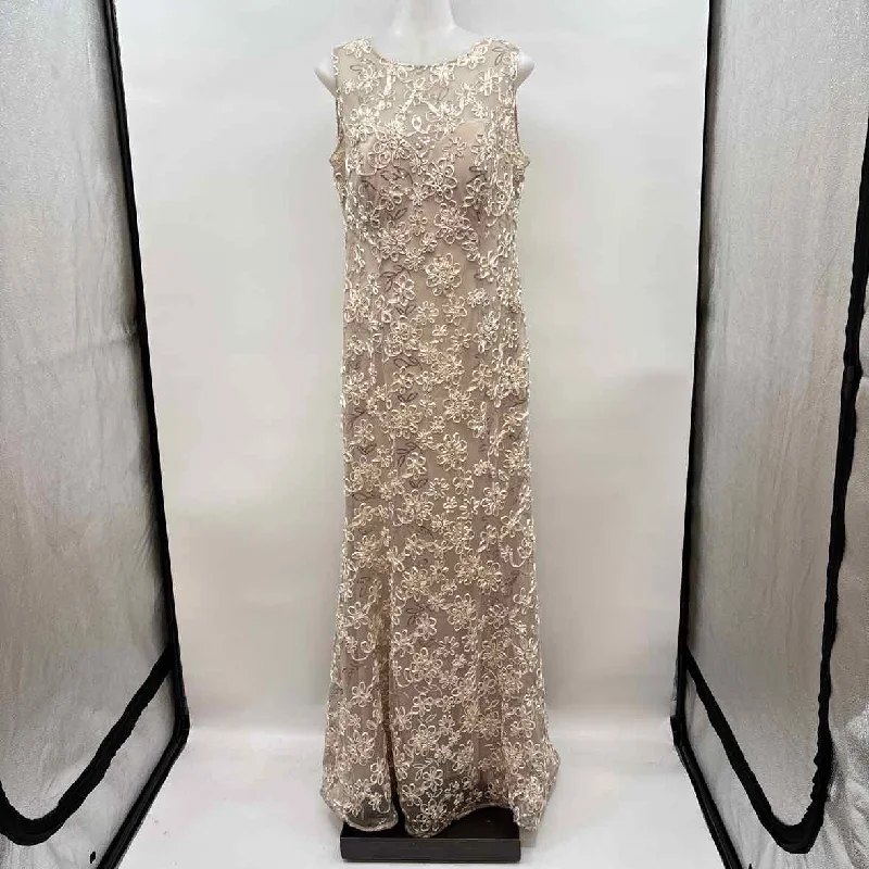 Women's Office Outfit SLNY Women's Size 14 Champagne Ribbon Gown/Evening Wear