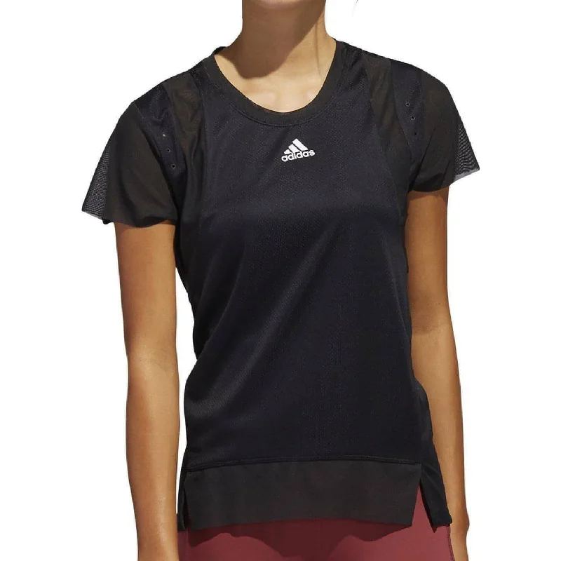 Women's Holiday Attire adidas HEAT.RDY Short Sleeve Womens Training Top - Black