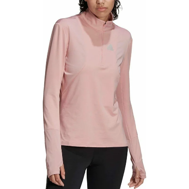 Affordable Trendy Clothes For Women adidas Own The Run Half Zip Long Sleeve Womens Running Top - Pink