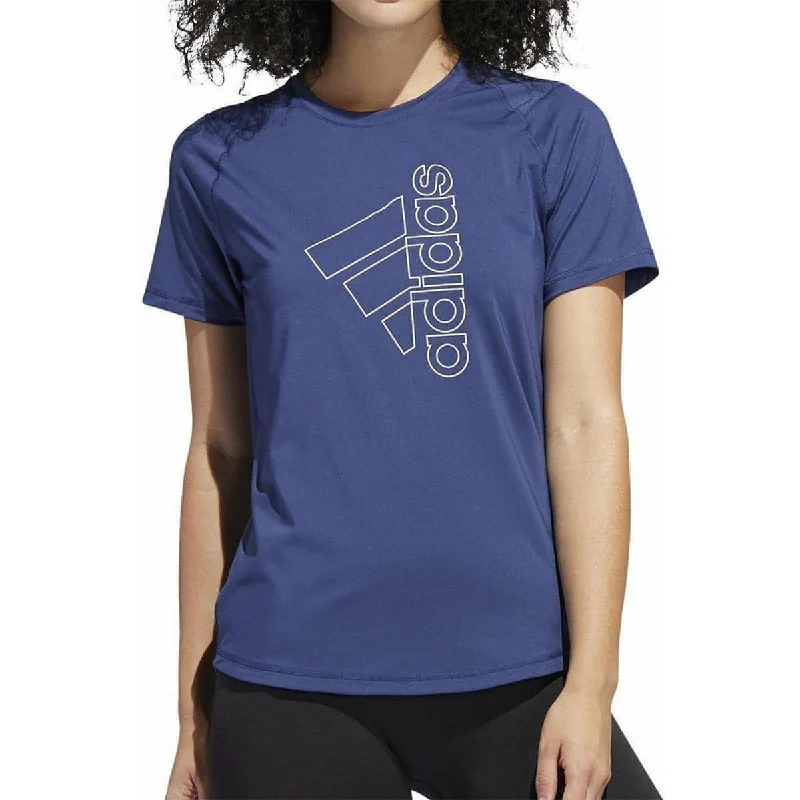 Women's Evening Garments adidas Tech Badge of Sport Short Sleeve Womens Training Top - Blue