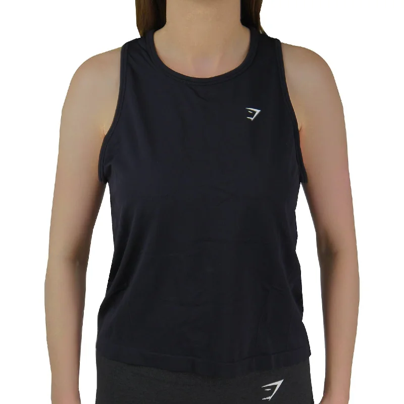 Women's Elegant Clothes Gymshark Hyper Amplify Seamless Womens Training Vest Tank Top - Black