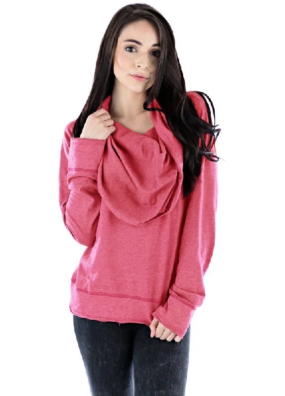 Vintage-Inspired Women's Clothes Pullover Cowl Hoodie