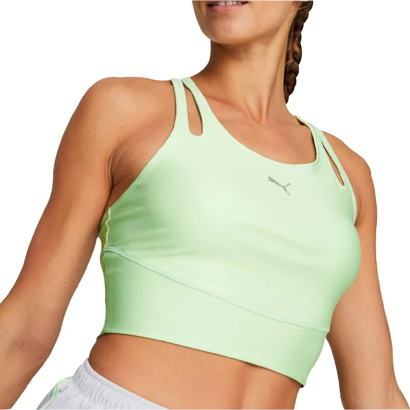 Women's Seasonal Clothes Puma Run Ultraform Womens Running Cropped Vest Tank Top - Green Women's Seasonal Clothes Puma Run Ultraform Womens Running Cropped Vest Tank Top - Green
