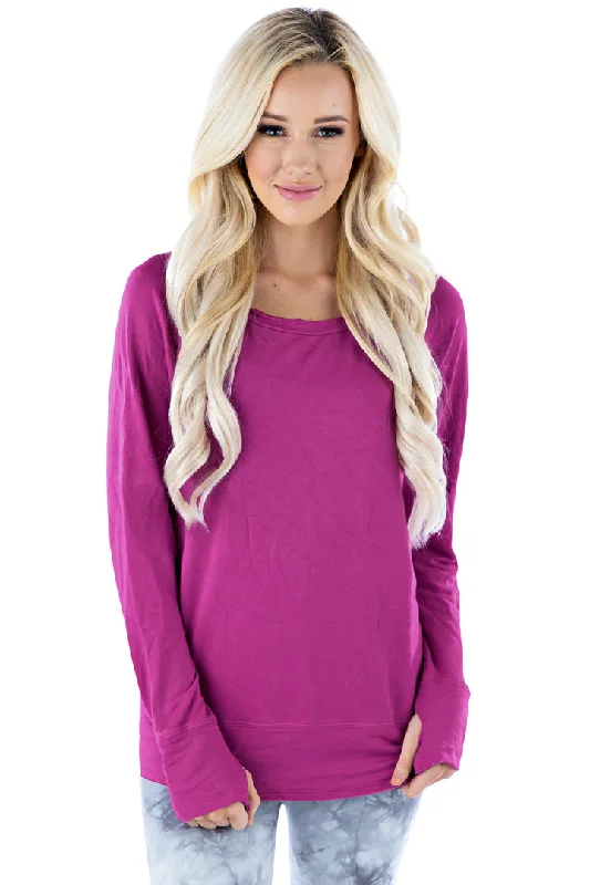 Women's Fashionable Clothing Sets Raw Pullover