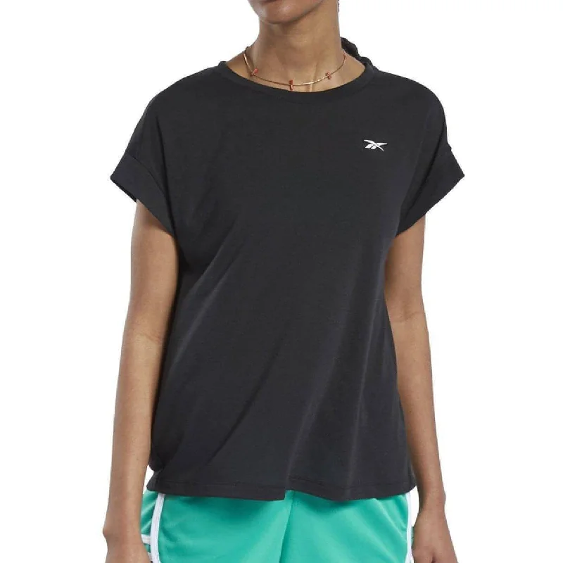 Women's Formal Event Outfit Reebok Workout Ready Supremium Short Sleeve Womens Training Top - Black