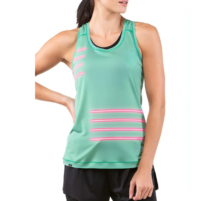 Women's Luxury Garments Ronhill Tech Golden Hour Womens Running Vest Tank Top - Green Women's Luxury Garments Ronhill Tech Golden Hour Womens Running Vest Tank Top - Green
