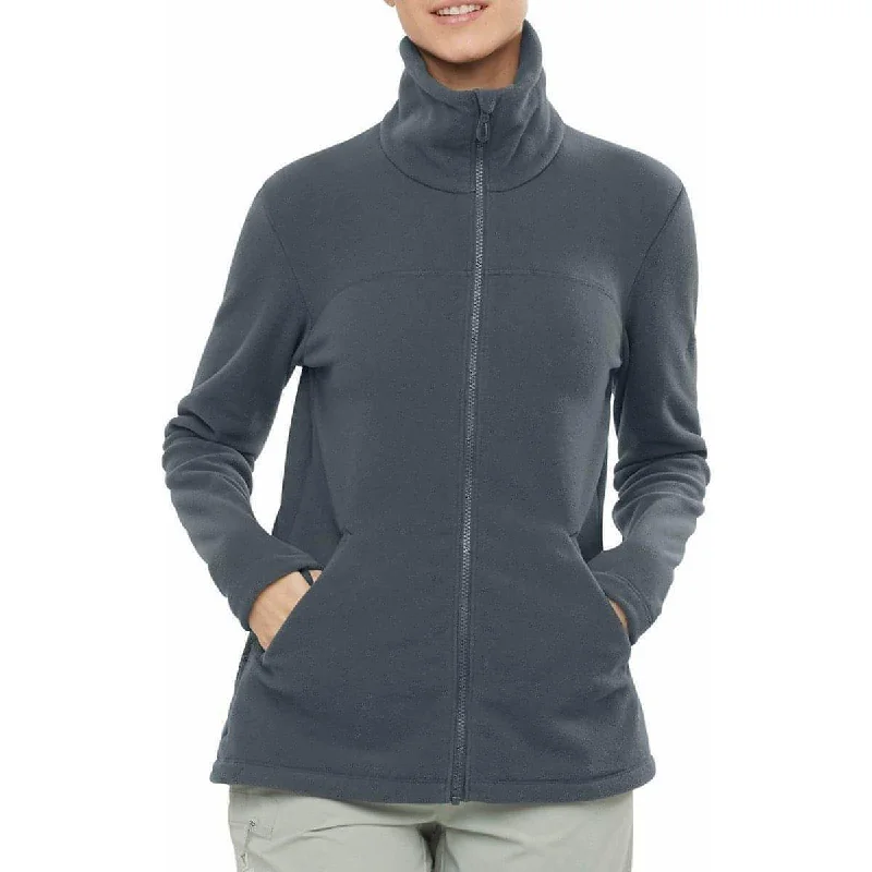 Women's Formal Event Attire Salomon Essential Cozy Womens Fleece Jacket - Grey