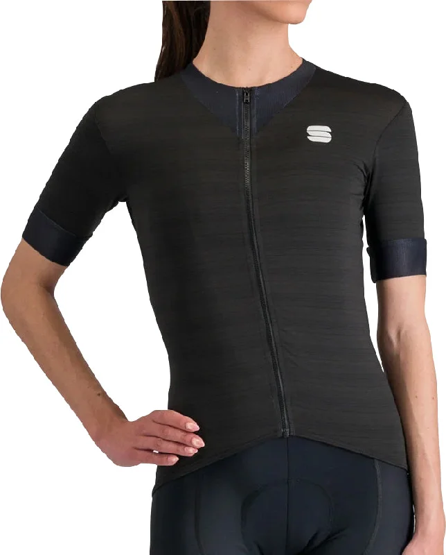 Luxury Women's Clothes Sportful Kelly Short Sleeve Womens Cycling Jersey - Black