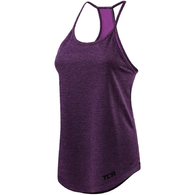 Women's Transitional Apparel TCA Switch Up Reversible Womens Running Vest Tank Top - Purple Women's Transitional Apparel TCA Switch Up Reversible Womens Running Vest Tank Top - Purple