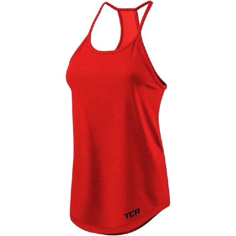 Women's Comfy Loungewear Outfit TCA Switch Up Reversible Womens Running Vest Tank Top - Red Women's Comfy Loungewear Outfit TCA Switch Up Reversible Womens Running Vest Tank Top - Red