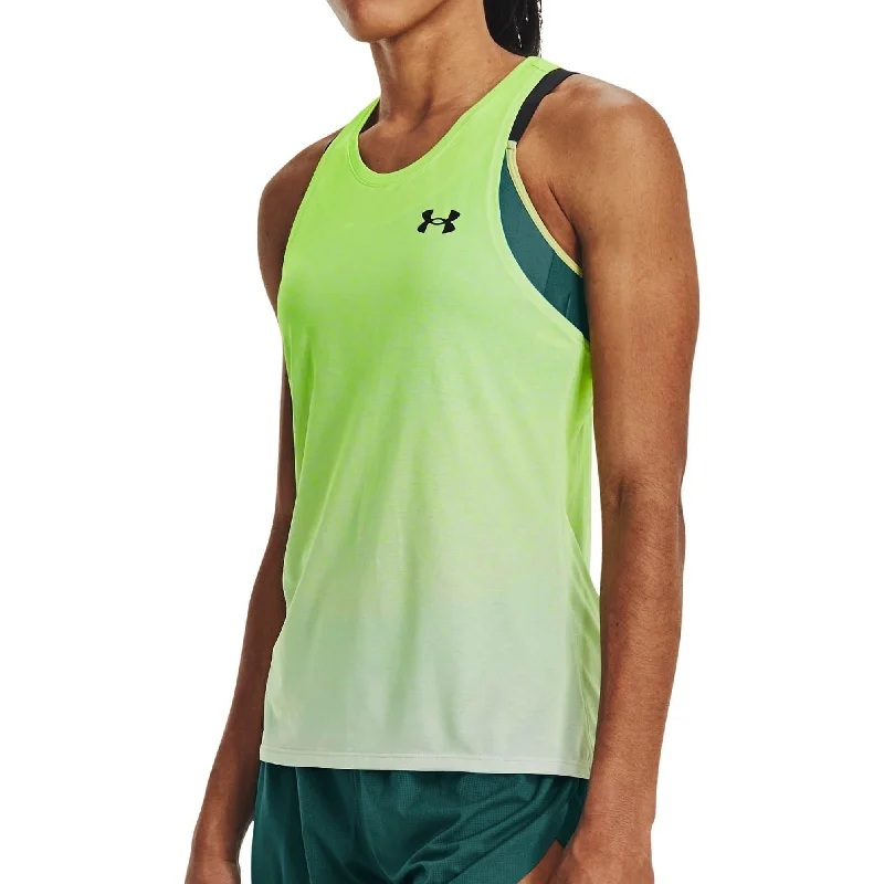 Stylish Women's Attire Under Armour Rush Cicada Womens Running Vest Tank Top - Green Stylish Women's Attire Under Armour Rush Cicada Womens Running Vest Tank Top - Green