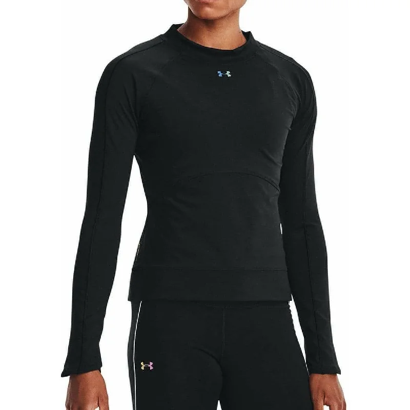 Women's Holiday Outfit Under Armour Rush ColdGear Long Sleeve Womens Training Top - Black