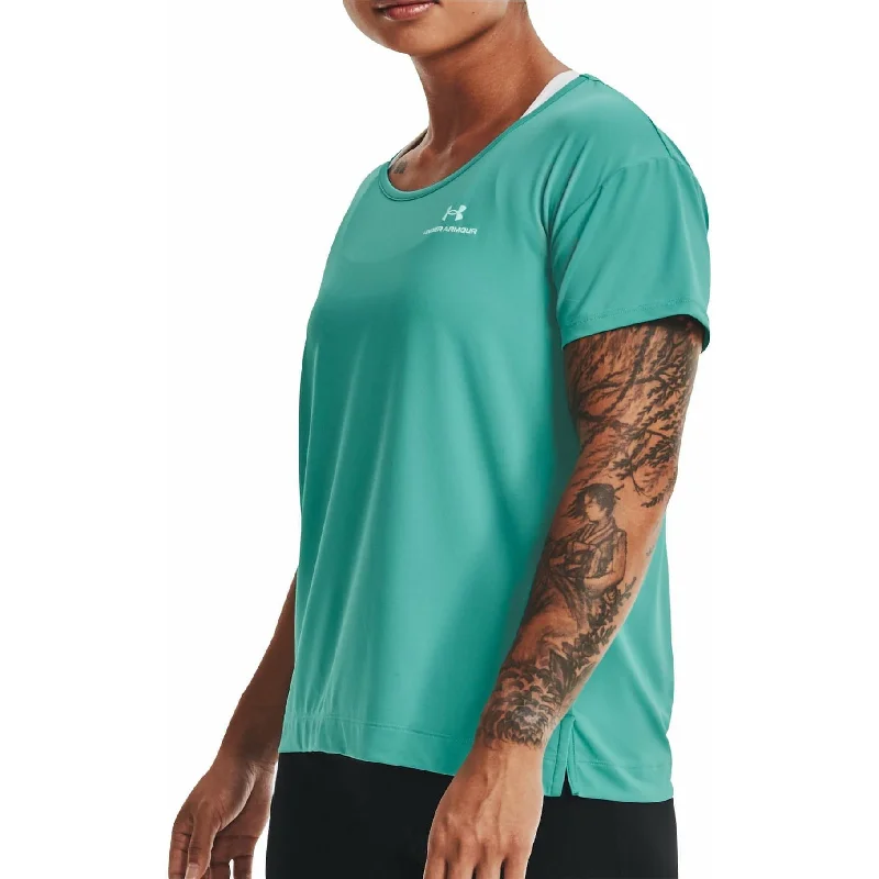 Women's Resort Garments Under Armour Rush Energy Core Short Sleeve Womens Training Top - Green