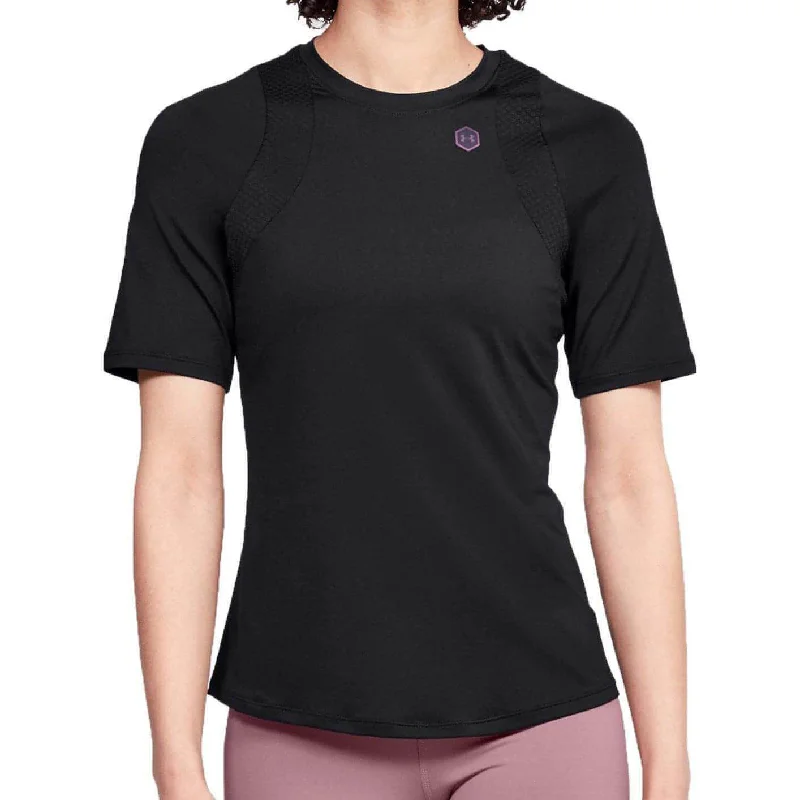 Women's Vintage Attire Under Armour Rush Short Sleeve Womens Training Top - Black