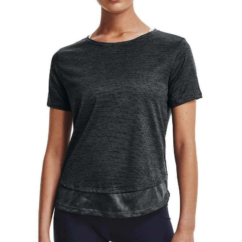 Women's Plus-Size Attire Under Armour Tech Vent Short Sleeve Womens Training Top - Black