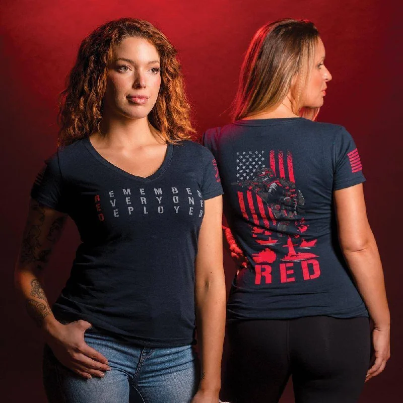 Women's Trendy Clothing Women's RED Friday V-Neck - Midnight Navy