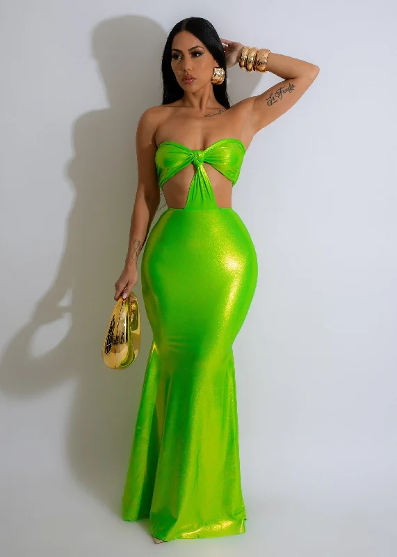 Women's Tops And Clothing Electric Paradise Mermaid Maxi Dress Green