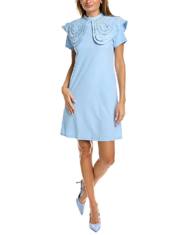 Women's High-Fashion Clothes Gracia Frill Trim Shift Dress