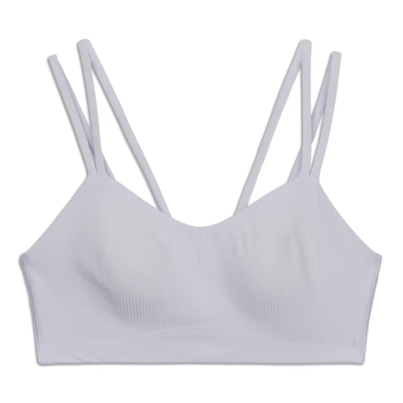 Women's Stylish Vacation Attire Like A Cloud Ribbed Bra - Resale