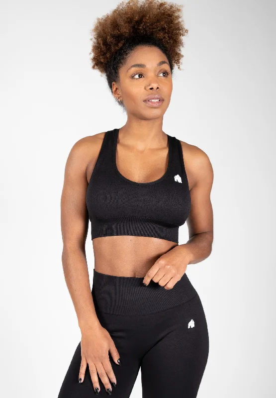 Women's Tops And Clothing Neiro Seamless Sports Bra - Black