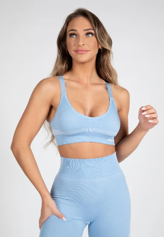 Women's Clothing For Outdoor Activities Selah Seamless Sports Bra - Light Blue