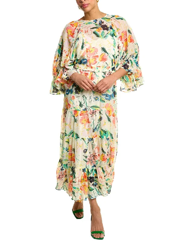 Women's Clothes For The Office Ted Baker Balloon Sleeve Maxi Dress