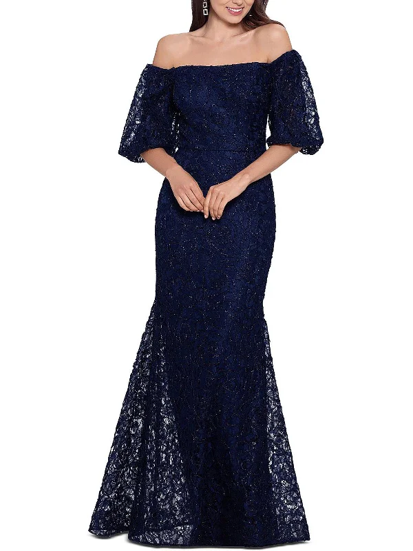Women's High-Fashion Garments Womens Lace Maxi Evening Dress