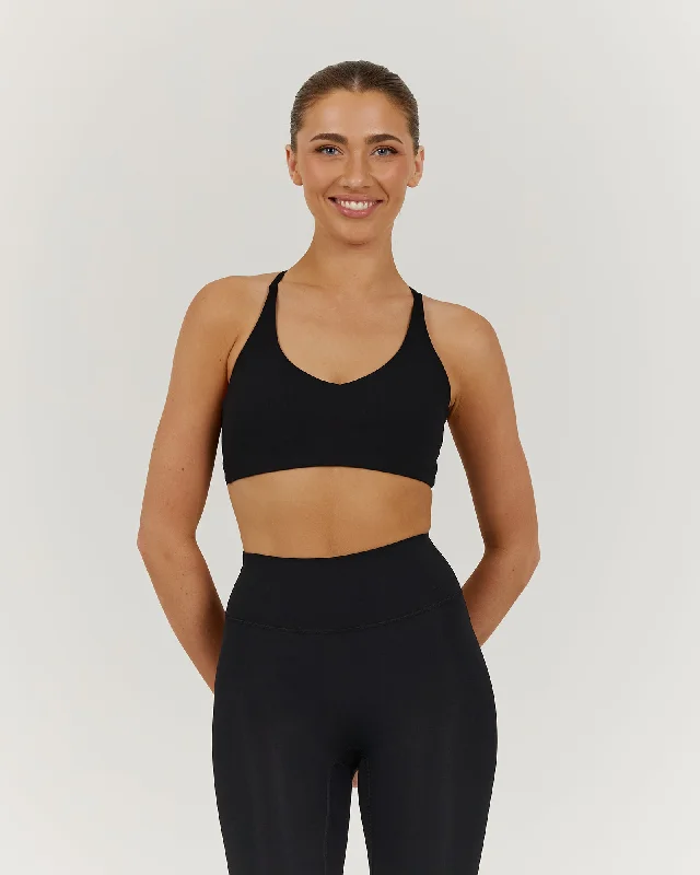 Chic Clothes For Women LUXE KELSEY BRA - BLACK