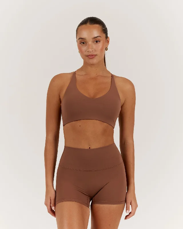 Comfortable Women's Apparel LUXE KELSEY BRA - TOFFEE