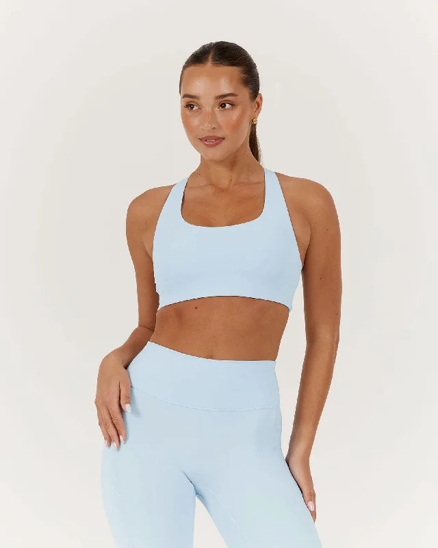 Women's Comfortable Apparel MOTION RACER BACK BRA - ICE BLUE