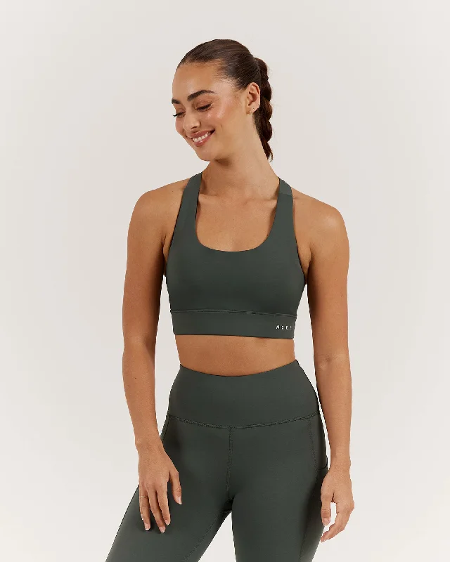 Charming Women's Holiday Apparel STRUCTURE III SPORTS BRA - FERN