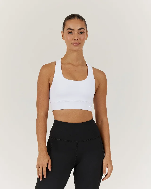 Women's Clothing Sets STRUCTURE III SPORTS BRA - WHITE